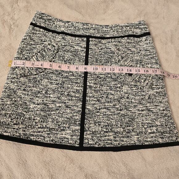 RAG & BONE NEW YORK MINI SKIRT Gray Black Tweed Pockets Zip #7099-109 Size 6 - Picture 7 of 14